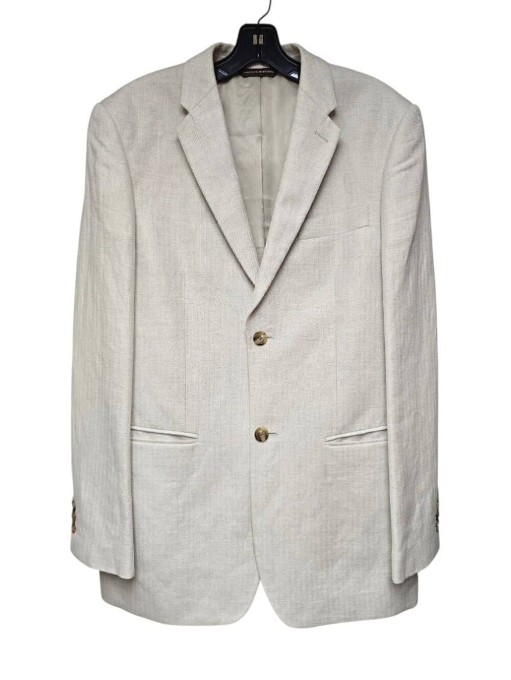 Perry Ellis Light Beige Linen-Blend Two-Button Sport Coat